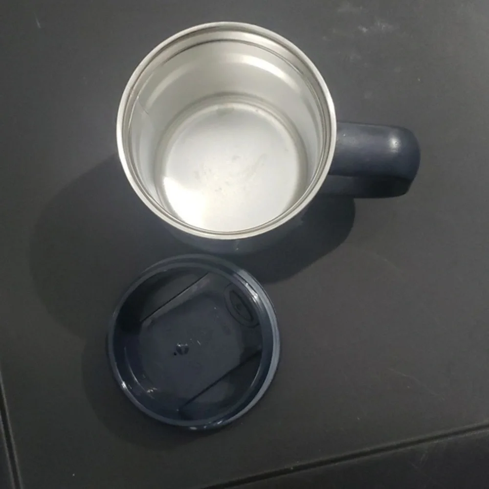 12 ounce‎ Stanley brand metal coffee cup with screw on lid